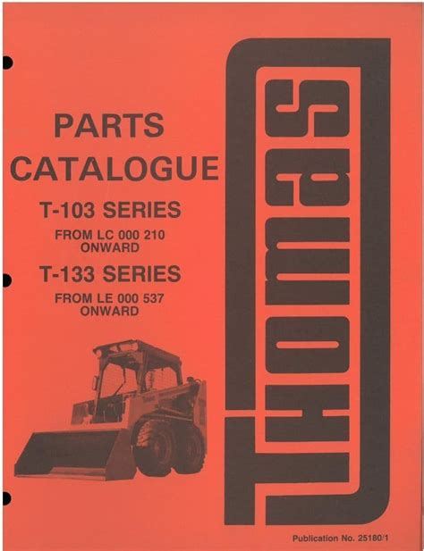 thomas t133 skid steer parts